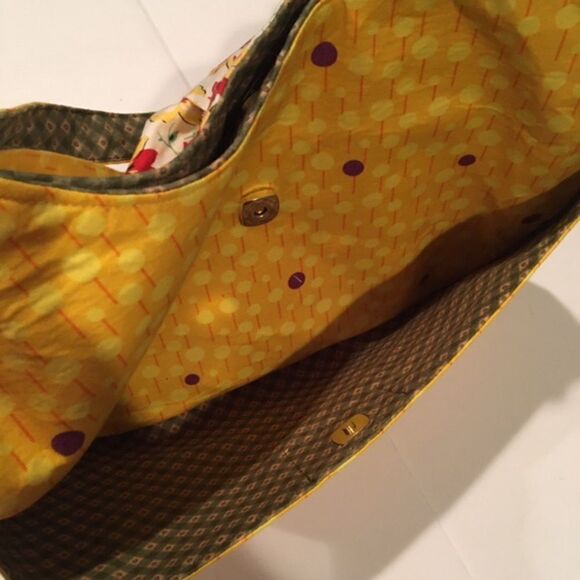 Women’s Handmade Yellow Floral Shoulder Bag Statement Purse Eveningwear - Picture 10 of 10